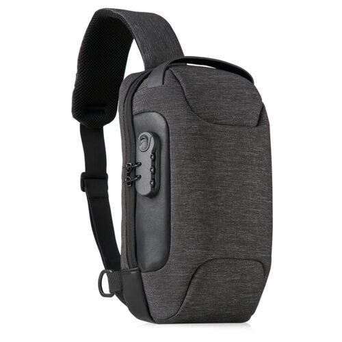 Mochila de Ombro USB Anti-Furto-CINZA-S2502HK-9